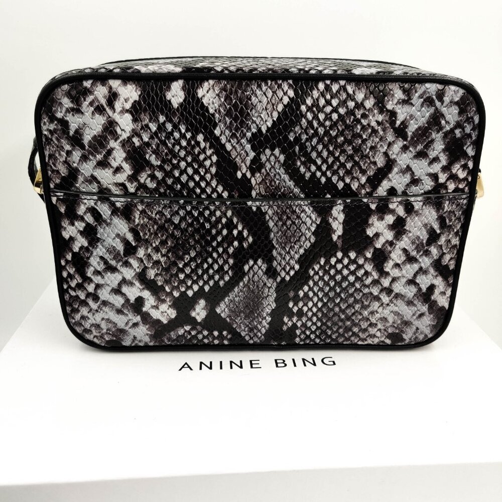 Anine Bing Alice Bag in Cloudy Blue Python - Picture 5 of 10
